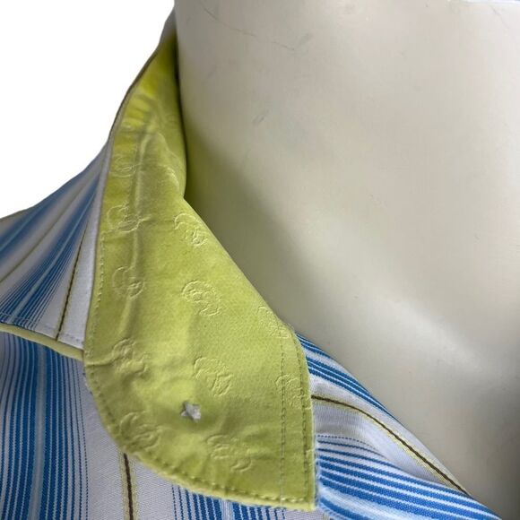 Thomas Dean L/S Casual Striped Dress Shirt Great Pre-Loved Condition Size L - Picture 9 of 11